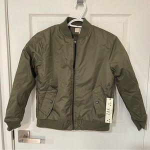NEW Z.A.K Los Angeles Olive Green Bomber Jacket – Youth Size S (7–8)
